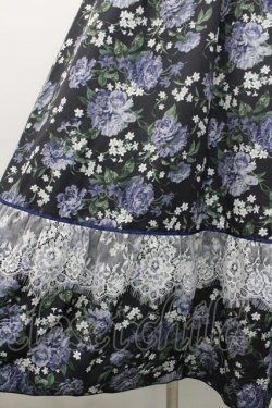 画像4: axes femme / 花総柄ビスチェラインジャンスカ  黒 I-26-01-08-078-AX-OP-SA-ZI