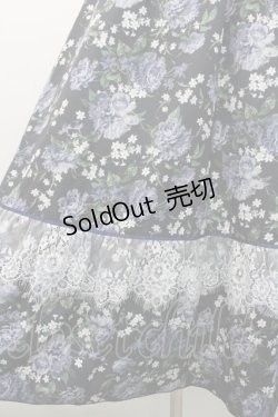 画像4: axes femme / 花総柄ビスチェラインジャンスカ  黒 I-26-01-08-078-AX-OP-SA-ZI