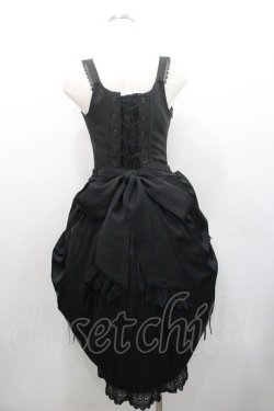 画像2: Le Miroir / ローズモチーフコルセットジャンパースカート  黒 I-26-01-08-080-0-OP-SA-ZI