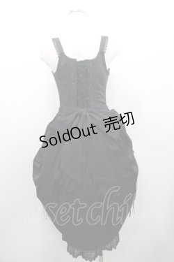 画像2: Le Miroir / ローズモチーフコルセットジャンパースカート  黒 I-26-01-08-080-0-OP-SA-ZI