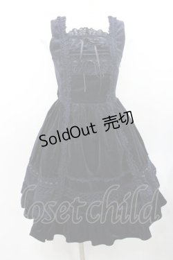 画像1: BABY,THE STARS SHINE BRIGHT / 別珍レースフリルジャンパースカート  紺 I-26-01-08-081-BA-OP-SA-ZI