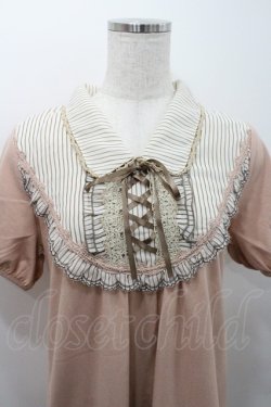 画像3: axes femme / ストライプブロッキングチュニック M ピンク I-26-01-08-008-AX-TO-TE-ZI