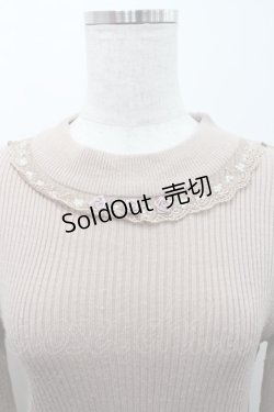 画像3: axes femme / ビジューボトルネックリブプルオーバー M ピンク I-26-01-08-009-AX-TO-TE-ZI