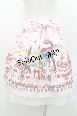 画像2: BABY,THE STARS SHINE BRIGHT / くみゃちゃんのDokiDoki Christmas Party柄スカート  ピンク I-26-01-08-095-BA-SK-SA-ZI