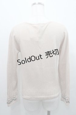 画像2: axes femme / 薔薇刺繍カーディガン M ベージュ I-26-01-08-010-AX-TO-TE-ZI