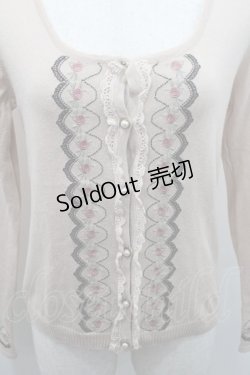 画像3: axes femme / 薔薇刺繍カーディガン M ベージュ I-26-01-08-010-AX-TO-TE-ZI