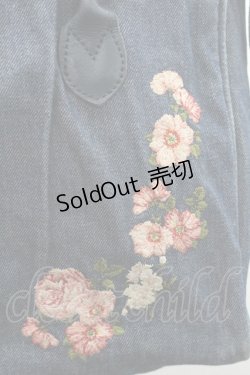 画像3: PINK HOUSE / フラワー刺繍デニムバッグ  ネイビー I-26-01-08-108-LO-BG-SA-ZI