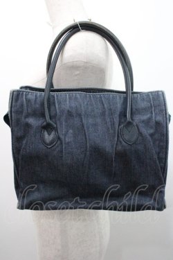 画像4: PINK HOUSE / フラワー刺繍デニムバッグ  ネイビー I-26-01-08-108-LO-BG-SA-ZI