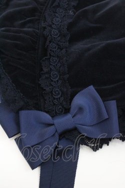 画像5: BABY,THE STARS SHINE BRIGHT / 別珍トーションレースボンネット  紺 I-26-01-08-112-BA-AC-SA-ZI