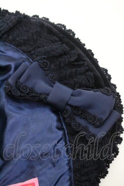 画像6: BABY,THE STARS SHINE BRIGHT / 別珍トーションレースボンネット  紺 I-26-01-08-112-BA-AC-SA-ZI