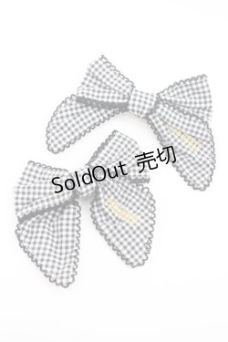 画像1: PINK HOUSE / misako×erinko リボンクリップ  ブラック I-26-01-08-116-LO-ZA-SA-ZI