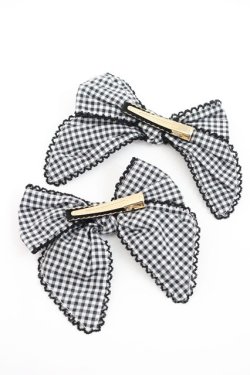 画像2: PINK HOUSE / misako×erinko リボンクリップ  ブラック I-26-01-08-116-LO-ZA-SA-ZI