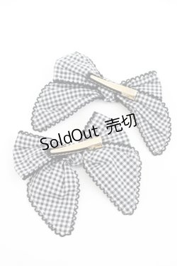 画像2: PINK HOUSE / misako×erinko リボンクリップ  ブラック I-26-01-08-116-LO-ZA-SA-ZI