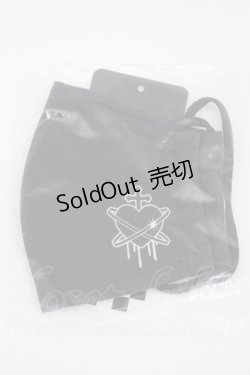 画像1: LISTEN FLAVOR / ハートの誘惑マスク  黒Ｘ白 I-26-01-08-121-PU-ZA-SA-ZI
