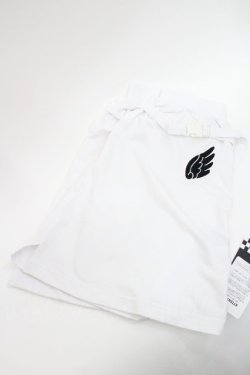 画像1: LISTEN FLAVOR / 天使の羽根バックルベルト付レッグカバー  白Ｘ黒 I-26-01-08-122-PU-ZA-SA-ZI