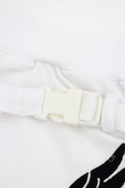 画像3: LISTEN FLAVOR / 天使の羽根バックルベルト付レッグカバー  白Ｘ黒 I-26-01-08-122-PU-ZA-SA-ZI