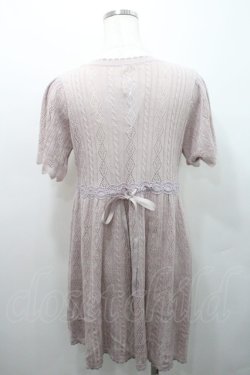 画像2: axes femme POETIQUE / トランプ柄透かし編みカーディガン M ピンク I-26-01-08-014-AX-TO-TE-ZI