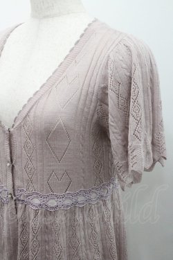 画像3: axes femme POETIQUE / トランプ柄透かし編みカーディガン M ピンク I-26-01-08-014-AX-TO-TE-ZI