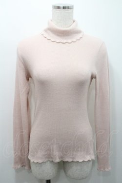 画像1: LIZ LISA / 雫あきハイネックニットトップス M ピンク I-26-01-08-015-LO-TO-TE-ZI