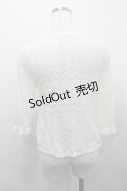 画像2: axes femme / リボン付きカーディガン M オフ I-26-01-08-002-AX-TO-TE-ZI