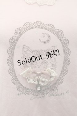 画像3: axes femme / 猫プリントTシャツ M ピンク I-26-01-08-018-AX-TS-TE-ZI