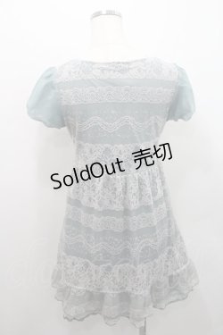 画像2: axes femme / 刺繍入りチュールチュニック M グリーン I-26-01-08-021-AX-TO-TE-ZI