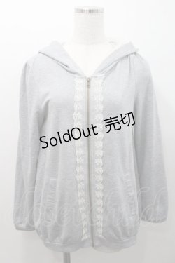 画像1: axes femme / レースアップパーカー M グレー I-26-01-08-022-AX-TO-TE-ZI