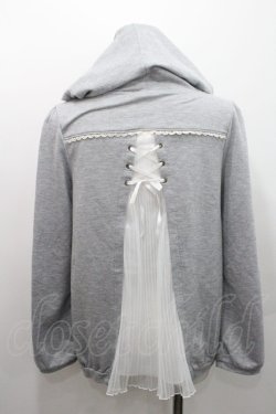 画像3: axes femme / レースアップパーカー M グレー I-26-01-08-022-AX-TO-TE-ZI