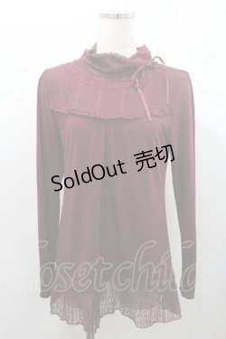 画像1: axes femme / レーシーロングタートル  ボルドー I-26-01-08-023-AX-TO-SA-ZI