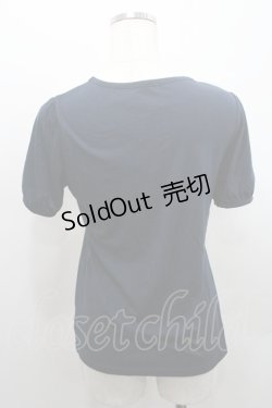 画像2: axes femme / 胸元レース重ね着風トップス M ネイビー I-26-01-08-027-AX-TO-TE-ZI