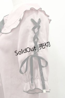 画像3: MA*RS / 袖スピンドル丸襟ブラウス  ピンクＸ黒 I-26-01-10-003-EL-BL-SA-ZI