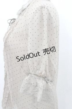 画像3: INGEBORG / 水玉柄スタンドレースカラーブラウス M ベージュ I-26-01-10-026-LO-BL-SA-ZI