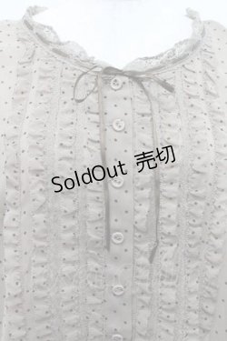 画像4: INGEBORG / 水玉柄スタンドレースカラーブラウス M ベージュ I-26-01-10-026-LO-BL-SA-ZI