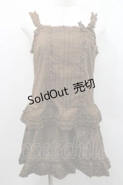 画像1: PINK HOUSE / 水玉フリルキャミソール  ブラウン I-26-01-10-028-LO-TO-SA-ZI