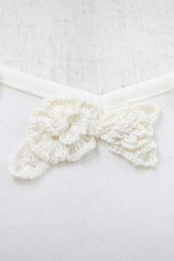 画像3: INGEBORG / フリル襟&モチーフ付半袖トップス M アイボリー I-26-01-10-029-LO-TO-SA-ZI