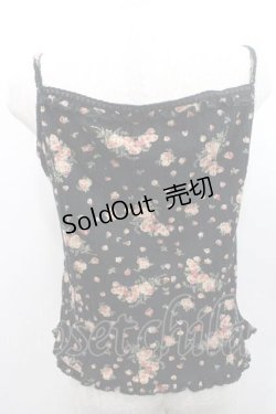 画像2: PINK HOUSE / 花柄前開きキャミソール L ブラック I-26-01-10-037-LO-TO-SA-ZI