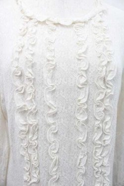 画像3: INGEBORG / 縦フリル長袖トップス M アイボリー I-26-01-10-040-LO-TO-SA-ZI