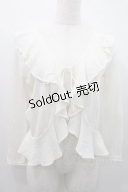 画像1: PINK HOUSE / フリルボレロ  ホワイト I-26-01-10-041-LO-TO-SA-ZI