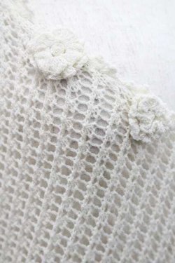 画像4: INGEBORG / モチーフ付ネットトップス M アイボリー I-26-01-10-042-LO-TO-SA-ZI