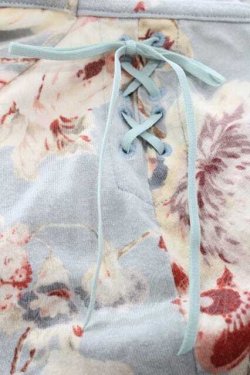 画像4: INGEBORG / 花柄リボン結び五分袖トップス M サックス I-26-01-10-045-LO-TO-SA-ZI