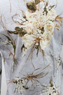 画像4: INGEBORG / 鈴蘭ブーケ柄長袖トップス M サックス I-26-01-10-046-LO-TO-SA-ZI