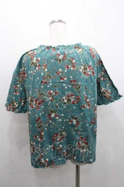 画像2: PINK HOUSE / 苺柄襟元レーストップス L グリーン I-26-01-10-047-LO-TO-SA-ZI