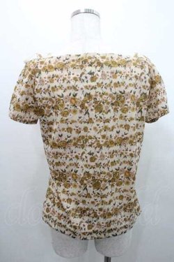 画像2: INGEBORG / 花ストライプ柄リボン結びトップス L ベージュ I-26-01-10-050-LO-TO-SA-ZI