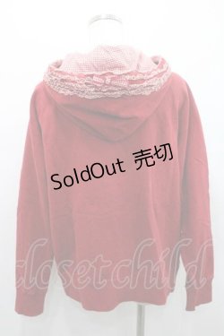 画像2: PINK HOUSE / ギンガムピコフリルパーカー  赤 I-26-01-10-052-LO-TO-SA-ZI