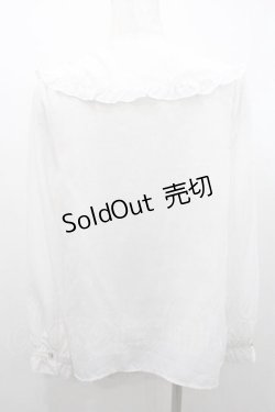 画像2: Amavel / 鍵刺繍ブラウス  白Ｘボルドー I-26-01-10-005-CA-BL-SA-ZI