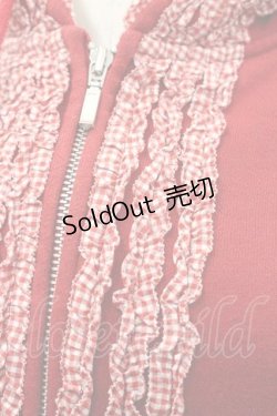 画像4: PINK HOUSE / ギンガムピコフリルパーカー  赤 I-26-01-10-052-LO-TO-SA-ZI