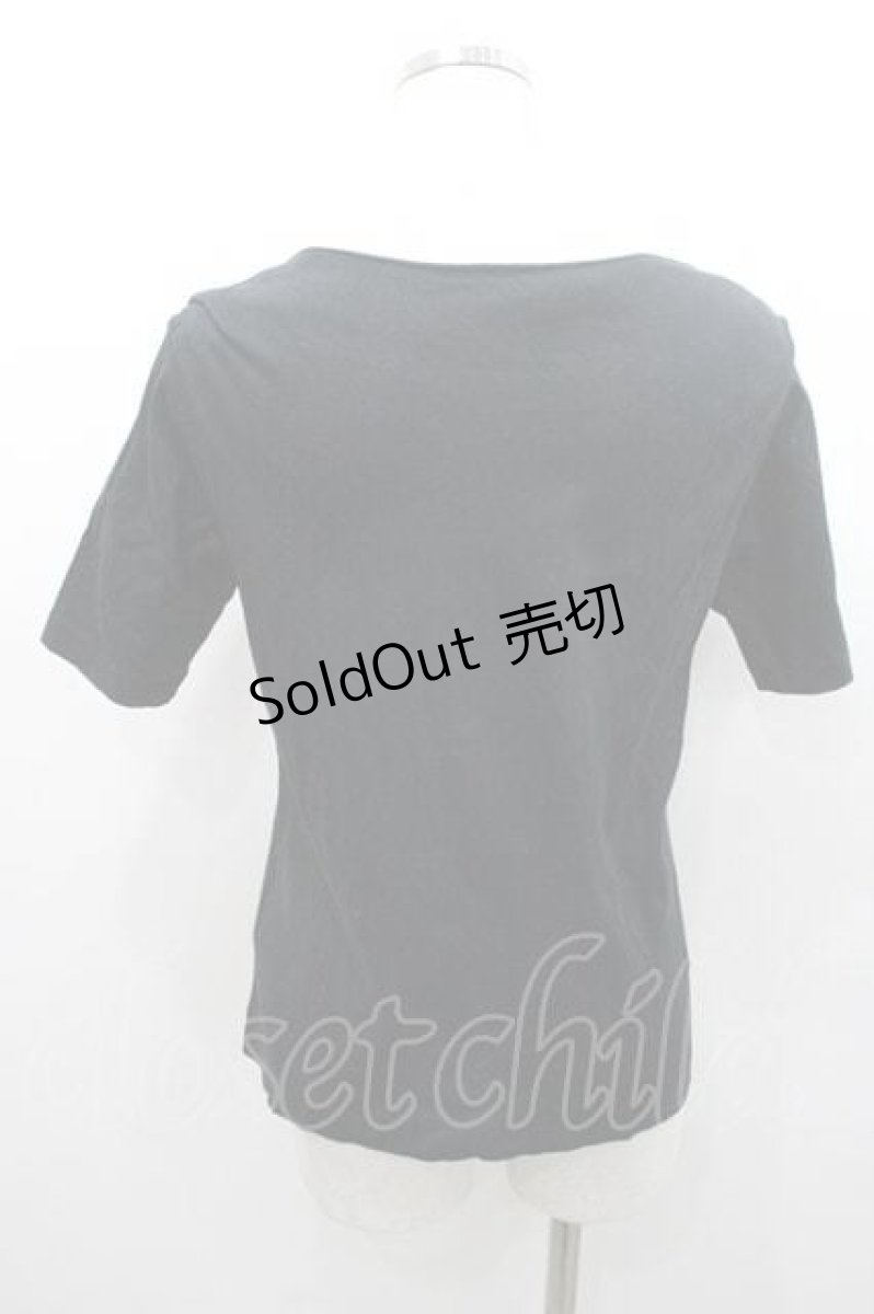 画像2: PINK HOUSE / リボンプリントTシャツ  黒Ｘグレー I-26-01-10-053-LO-TO-SA-ZI (2)