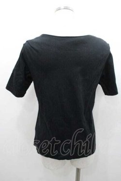 画像2: PINK HOUSE / リボンプリントTシャツ  黒Ｘグレー I-26-01-10-053-LO-TO-SA-ZI