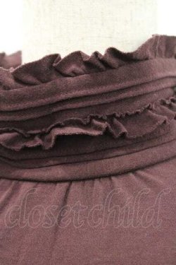 画像3: PINK HOUSE / ピンタック&ピコフリルハイネックカットソー M ブラウン I-26-01-10-057-LO-TO-SA-ZI