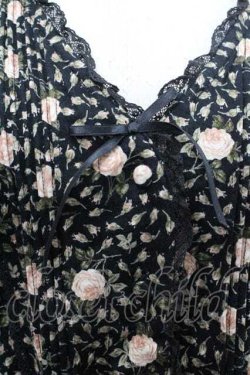 画像3: PINK HOUSE / 薔薇柄Vネック五分袖カットソーカーディガン L ブラック I-26-01-10-060-LO-TO-SA-ZI